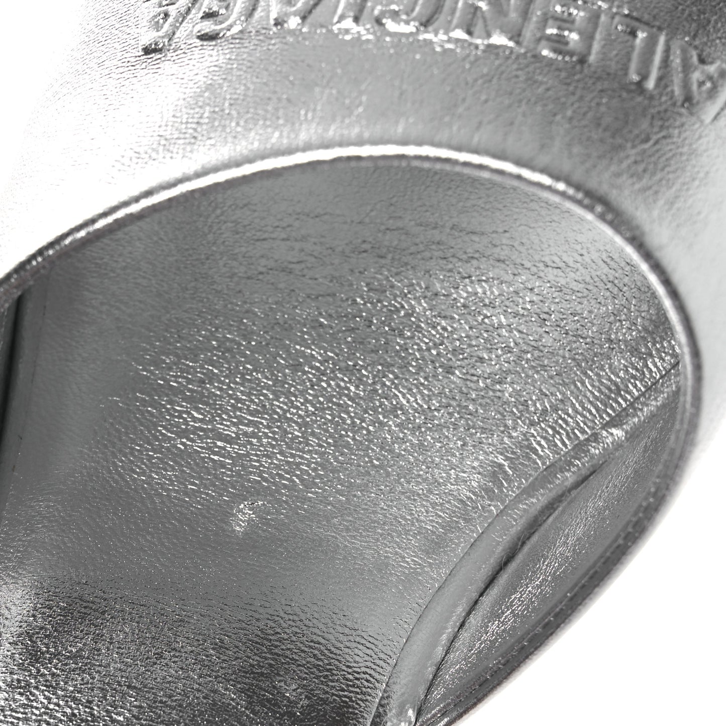 Metallic Sheepskin Duty Free 70mm Sandals 39 Silver