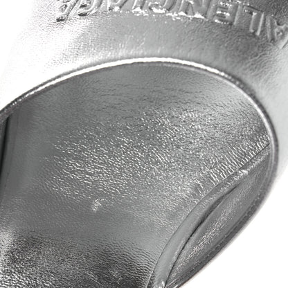 Balenciaga Metallic Sheepskin Duty Free 70mm Sandals 39 Silver 11 of 13
