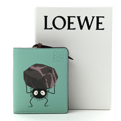 Loewe X SPIRITED AWAY Calfskin Susuwatari Compact Zip Wallet Fresh Mint 9 of 9