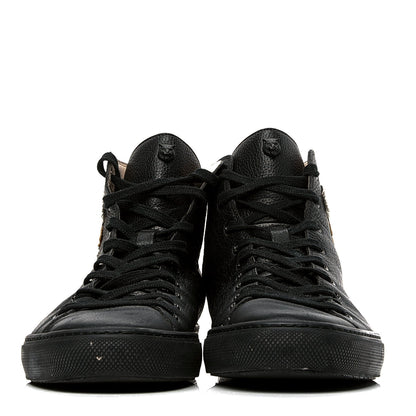 Gucci Calfskin Tiger Embroidered Mens High Top Sneakers 10.5 Black 2 of 6