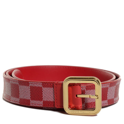 Louis Vuitton Damier Couleurs Tresor Belt 90 36 Carmine 1 of 7