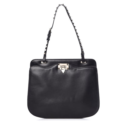 Valentino Garavani Vitello Rockstud Shoulder Satchel Black 1 of 10