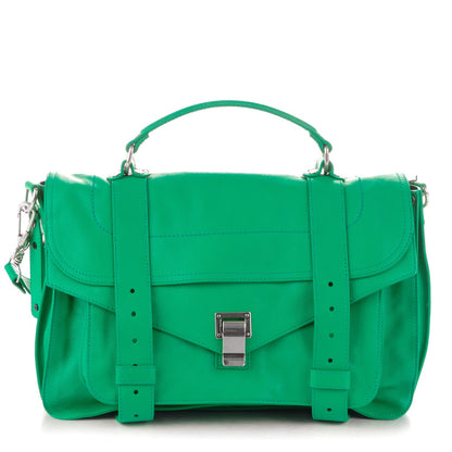 Proenza Schouler Lambskin Medium PS1 Satchel Aloe 1 of 8