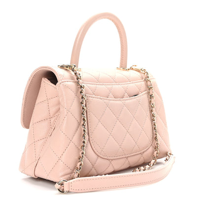 Chanel Caviar Quilted Mini Coco Handle Flap Light Pink 3 of 10