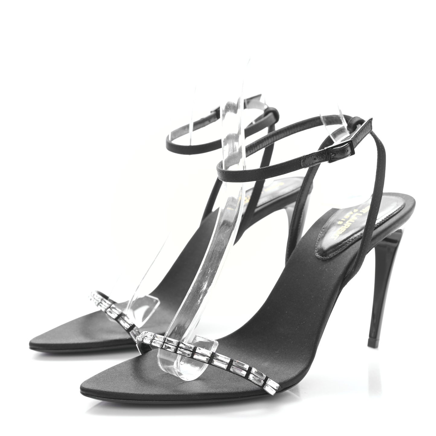 Silk Embellished Sandals 36.5 Black