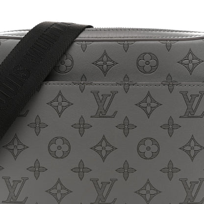 Louis Vuitton Calfskin Monogram Shadow Trio Messenger Anthracite Gray 8 of 15