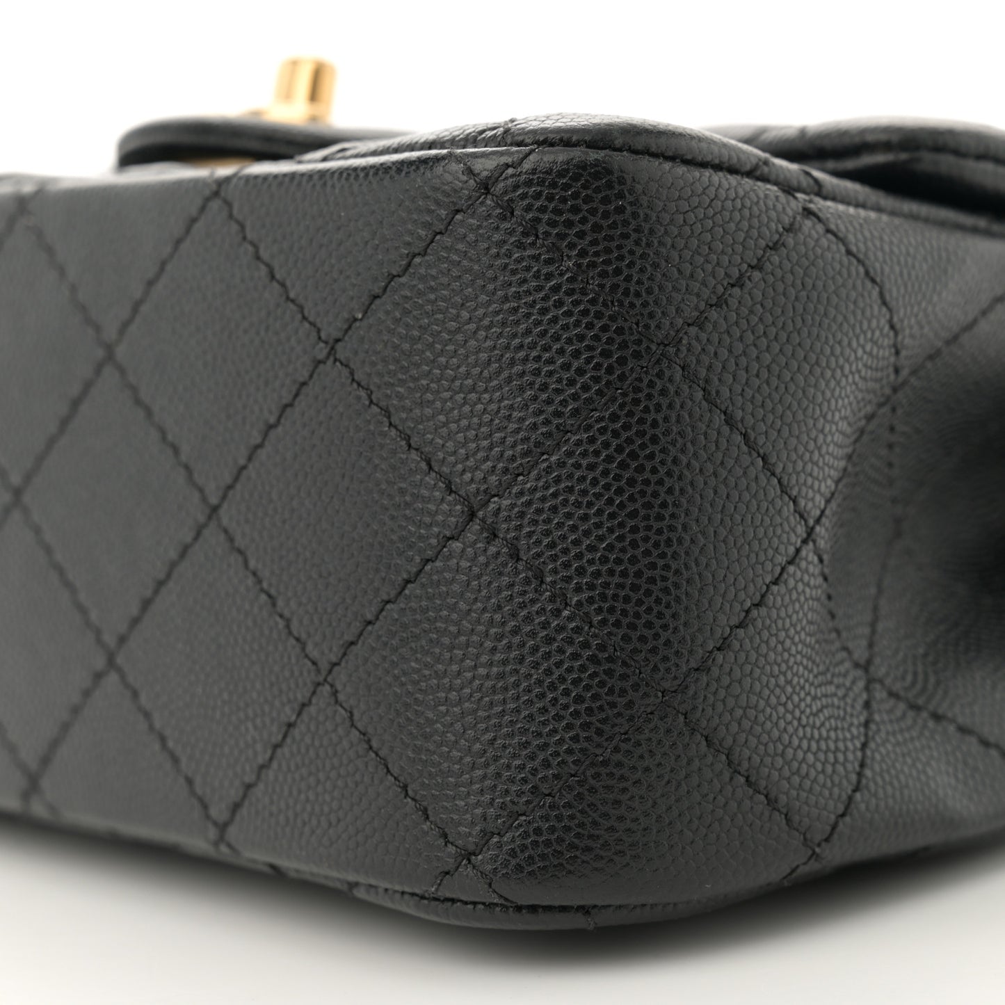 Caviar Quilted Mini Square Flap Black