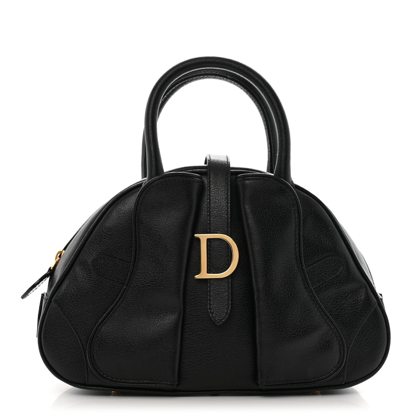 Calfskin Saddle Bowler Black