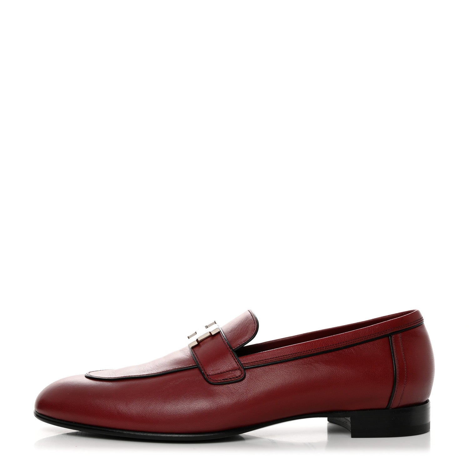 Hermes Goatskin Womens Paris Loafers 41 Acajou 1 of 9