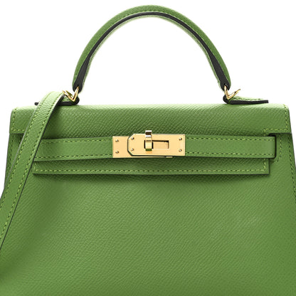 Hermes Epsom Mini Kelly Sellier 20 Vert Yucca 7 of 10