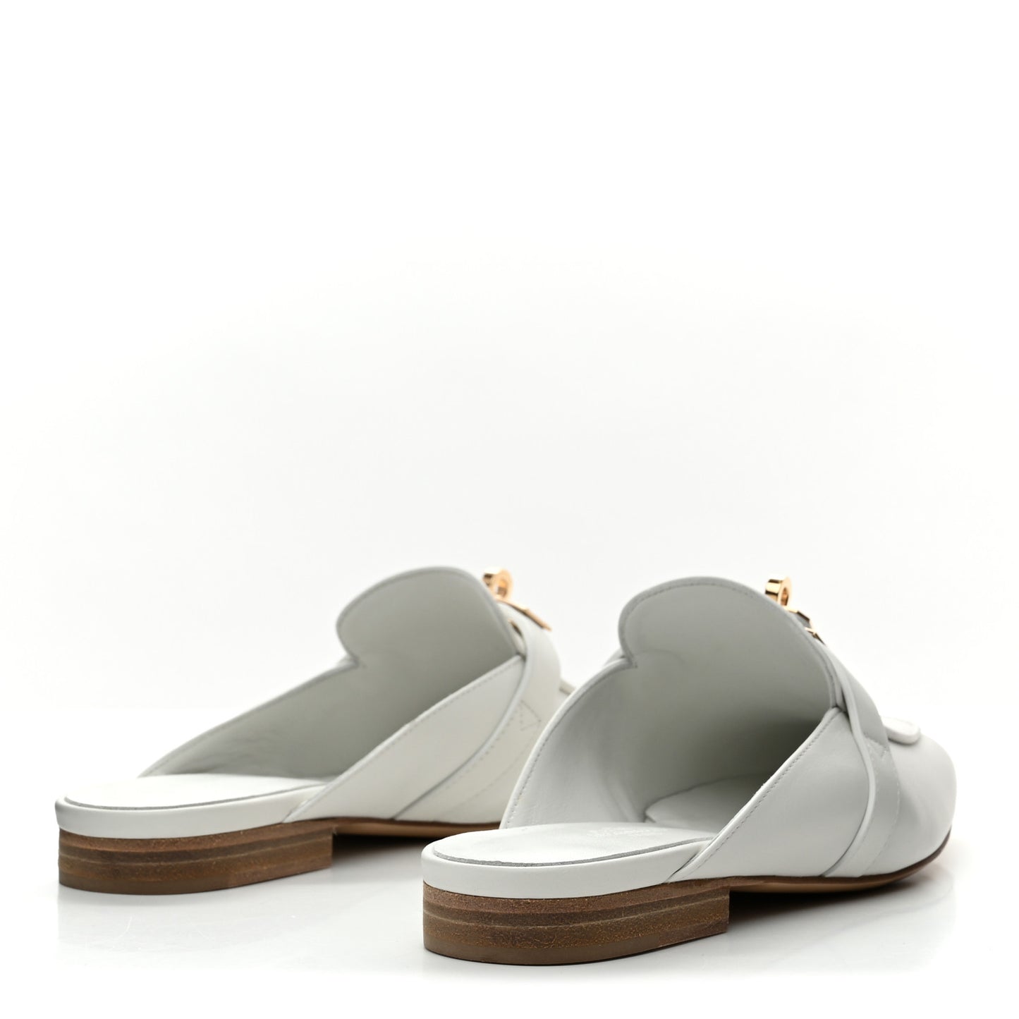 Calfskin Oz Mules 36 White