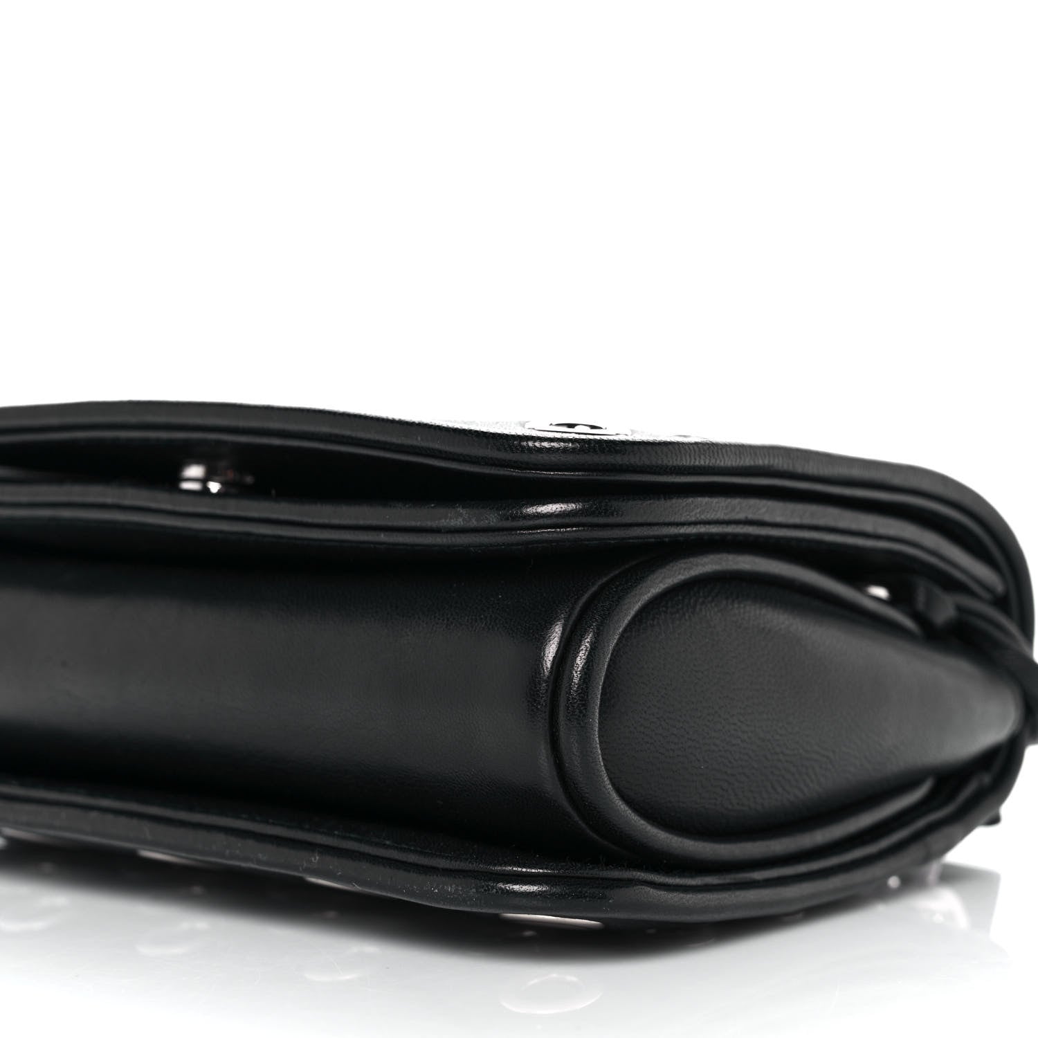 Miu Miu Nappa Grommet Club Shoulder Bag Black 8 of 8