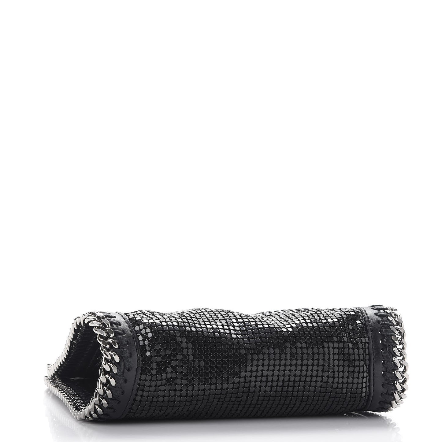 Crystal Stones Tiny Fold Over Falabella Black