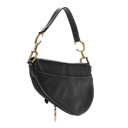 Christian Dior Calfskin Saddle Bag Black 2 of 9