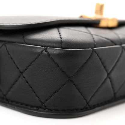 Chanel Calfskin Quilted Multi Pouching Flap And Coin Purse Black 10 of 11