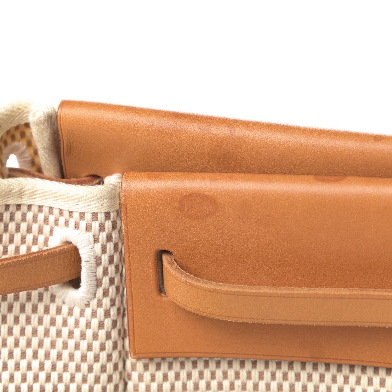 Hermes Toile Vache Hunter Herbag Cabas MM Natural 12 of 15