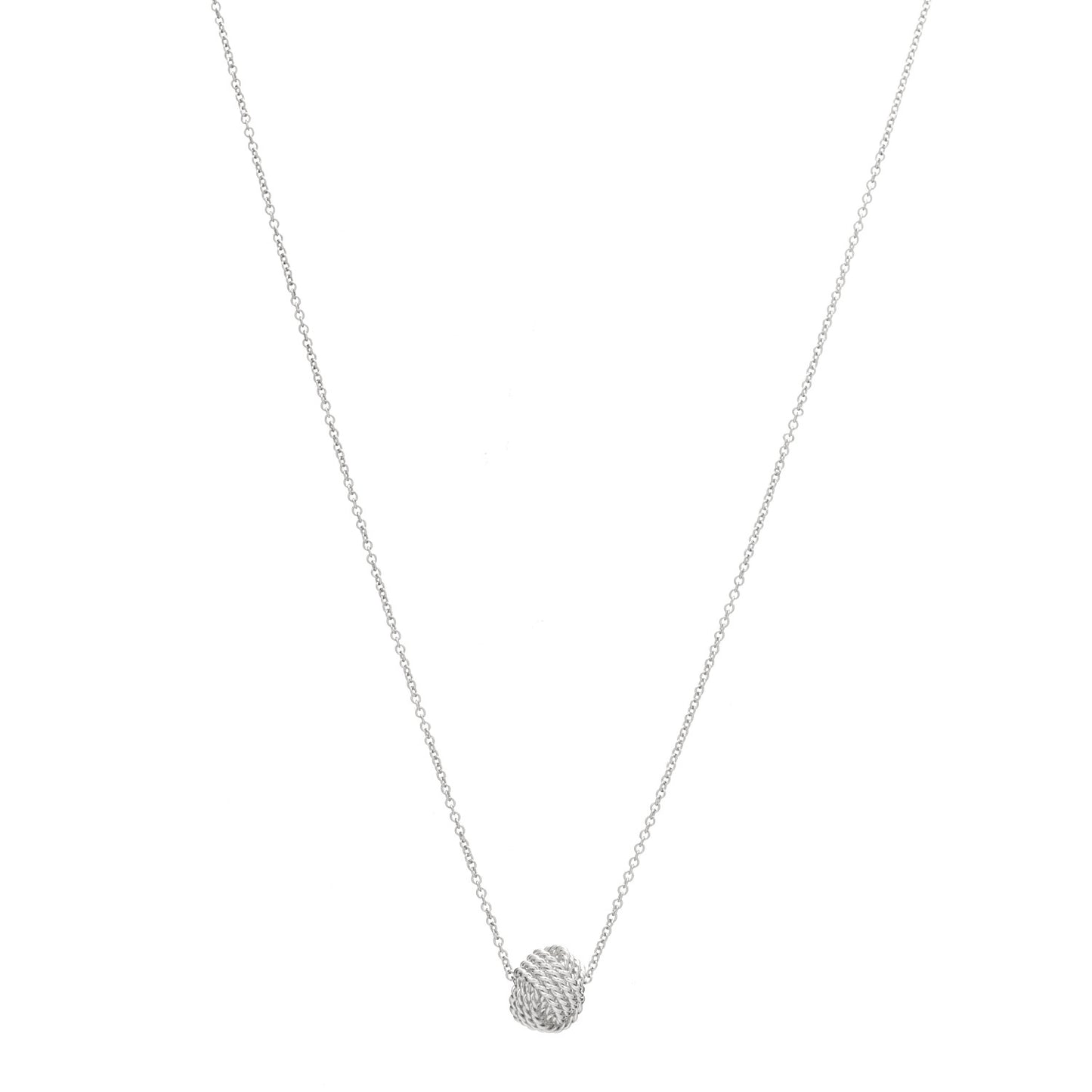 Sterling Silver Twist Knot Pendant Necklace