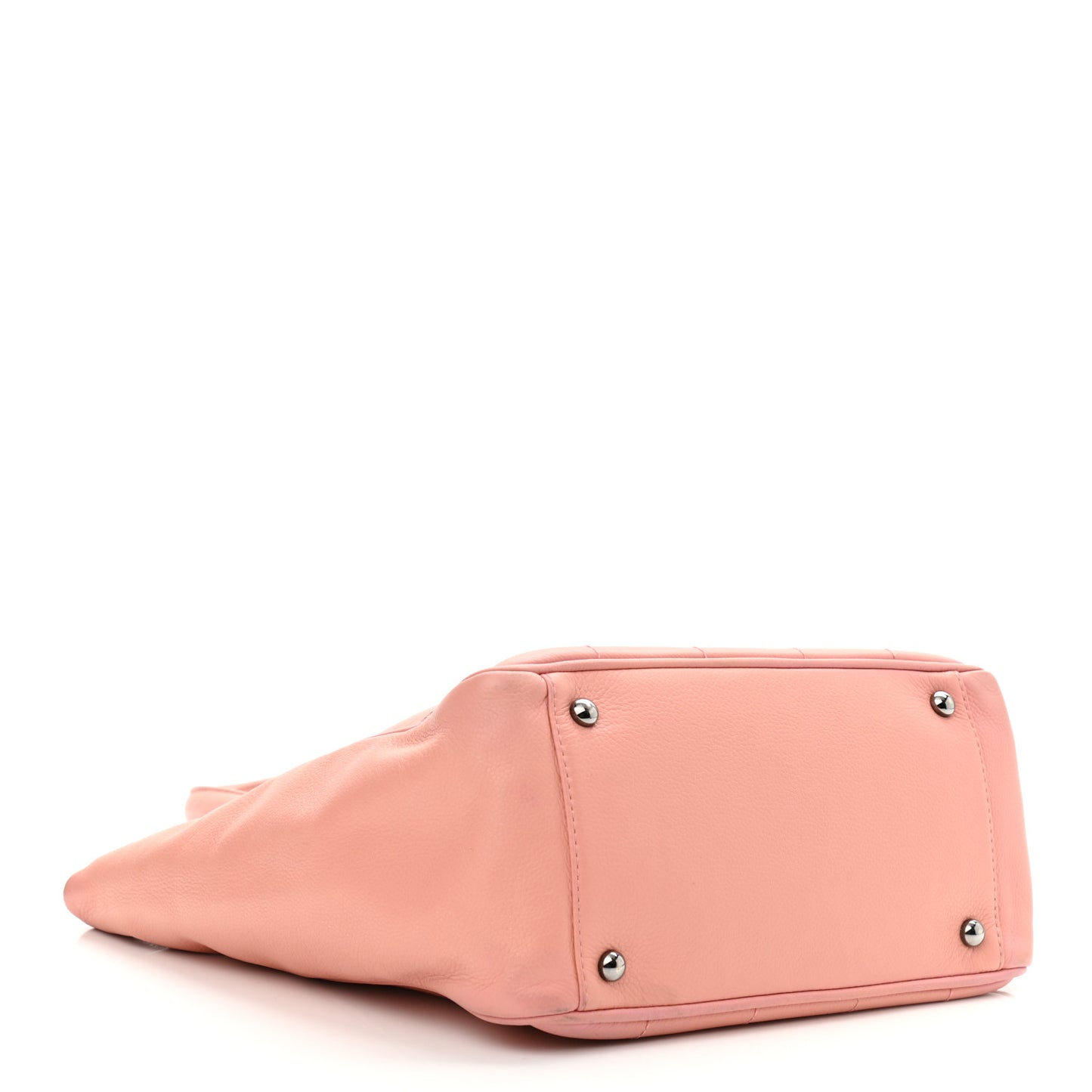 Caviar Square Stitched Tote Pink