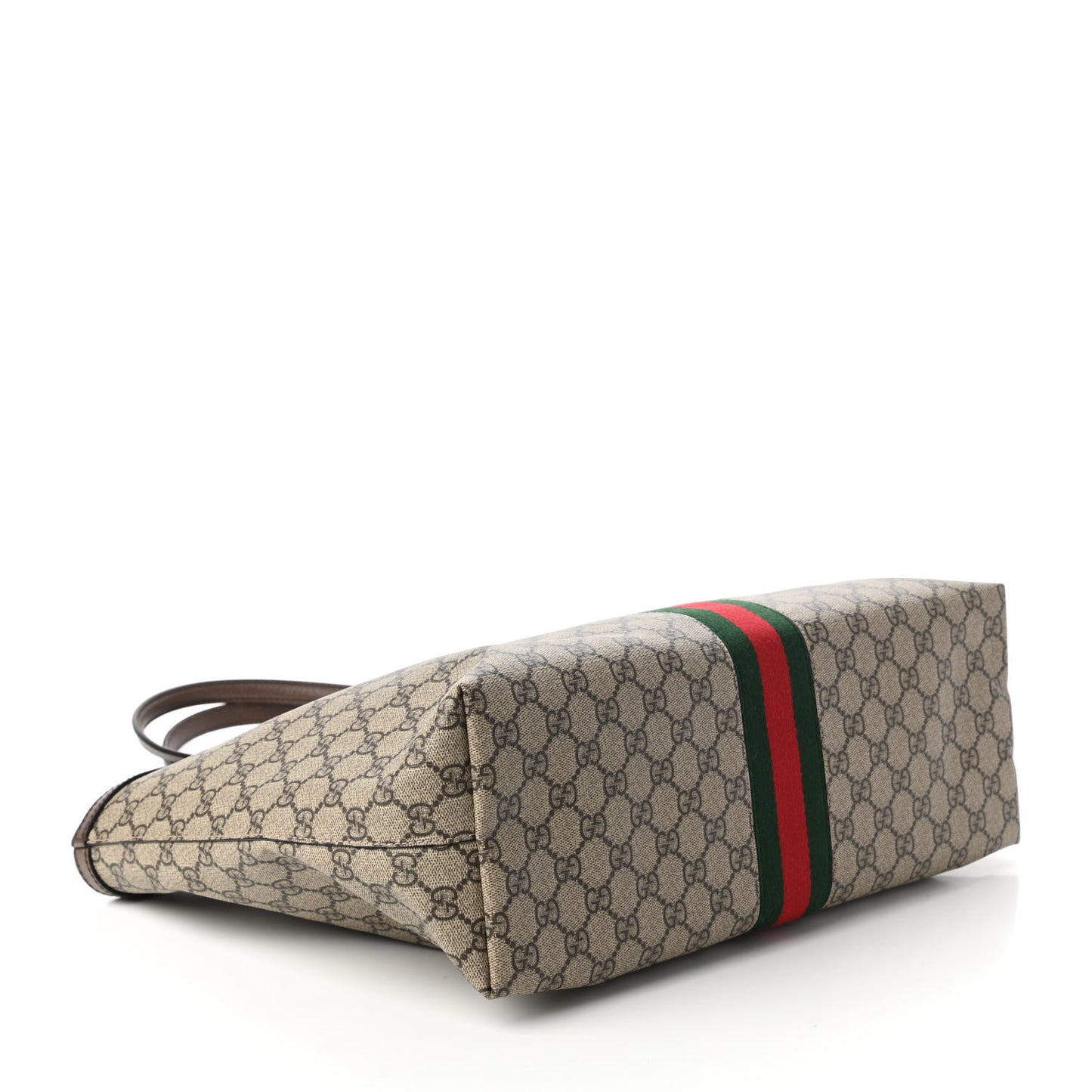 GG Supreme Monogram Medium Ophidia Shopping Tote Brown