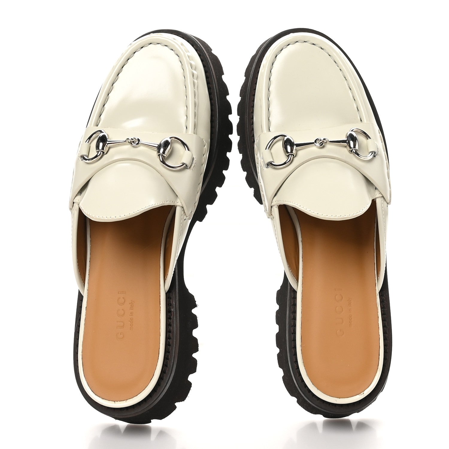 Gucci Cordovan Lux Horsebit Platform Mules 36.5 Mystic White 2 of 10