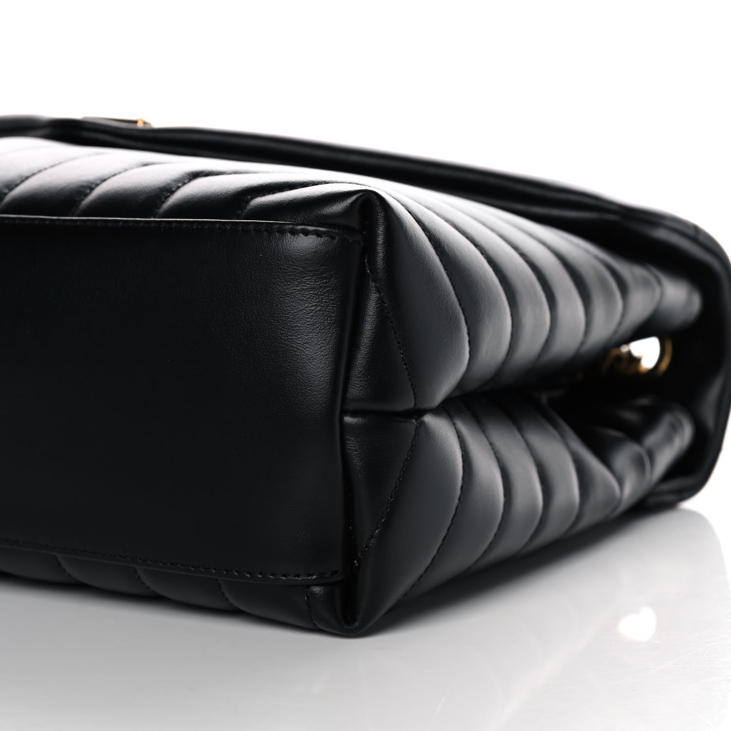 Saint Laurent Calfskin Y Quilted Monogram Medium Loulou Chain Satchel Black 11 of 12