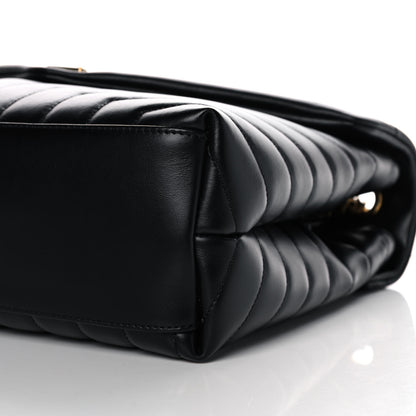 Saint Laurent Calfskin Y Quilted Monogram Medium Loulou Chain Satchel Black 11 of 12