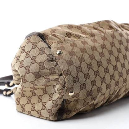 Gucci Monogram Large D Gold Hobo Dark Brown 6 of 13