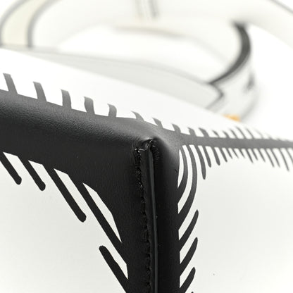 Fendi X JOSHUA VIDES Vitello Century Logo Medium By The Way Boston Bag White Black 14 of 17