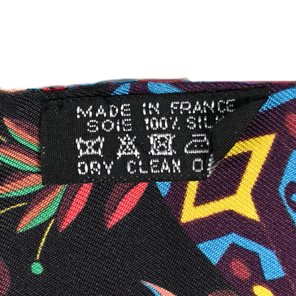 Hermes Silk Fleurs et Papillons de Tissus Twilly Black Rouge Bleu 4 of 9