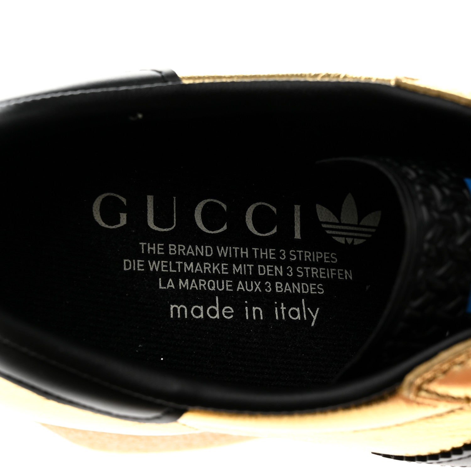 Gucci X ADIDAS Ginza Calfskin Demetra Gazelle Wedge Sneakers 37.5 King Gold Black 7 of 8