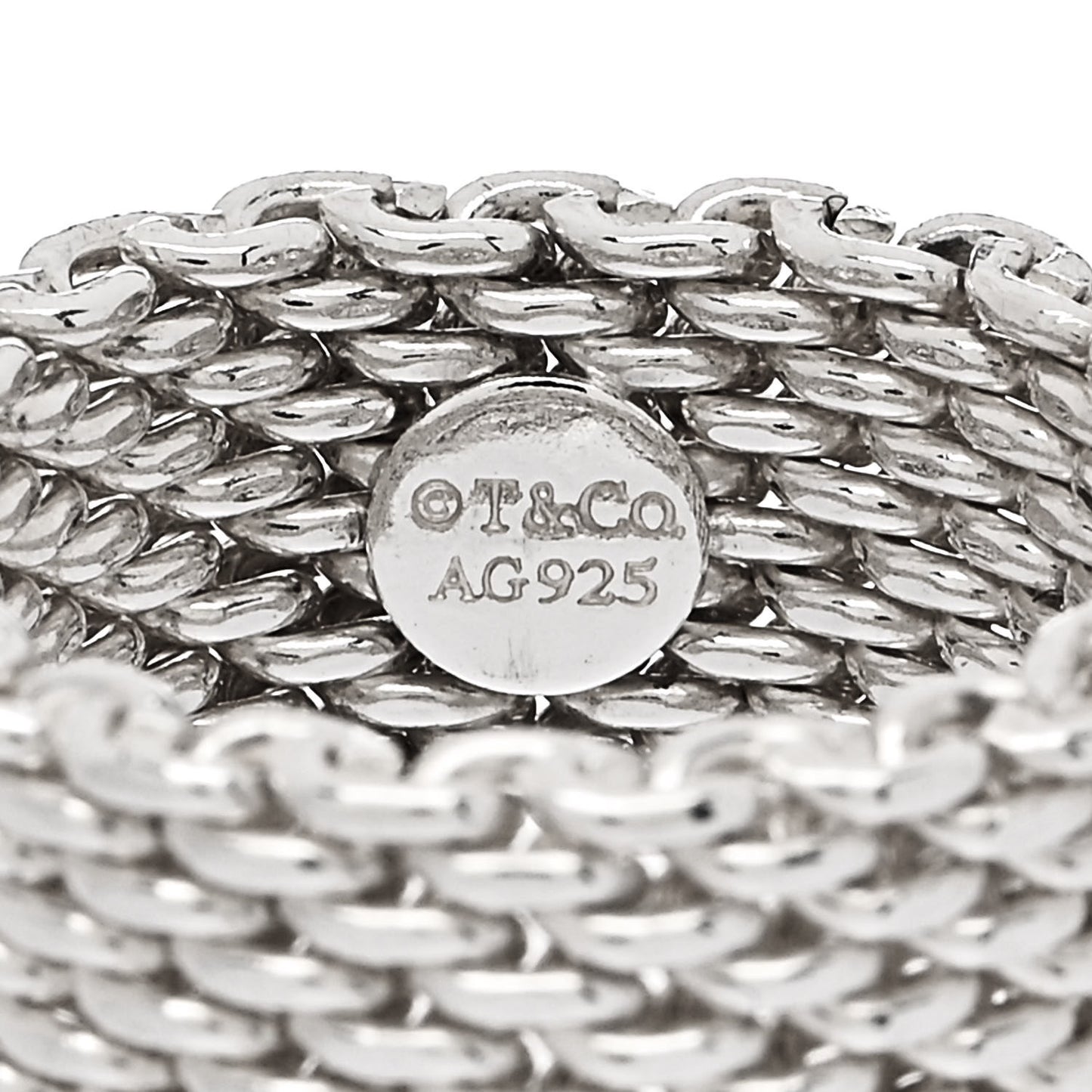Sterling Silver Somerset Mesh Ring 55 7.25