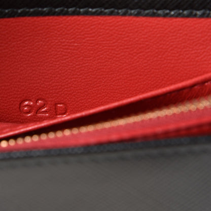 Prada Saffiano Lux Monochrome Chain Wallet Black 7 of 7