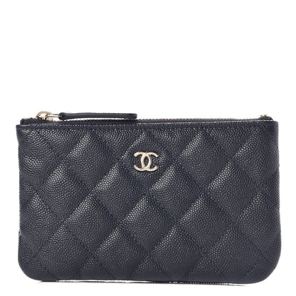 Chanel Caviar Quilted Small Cosmetic Case Navy 1 of 8