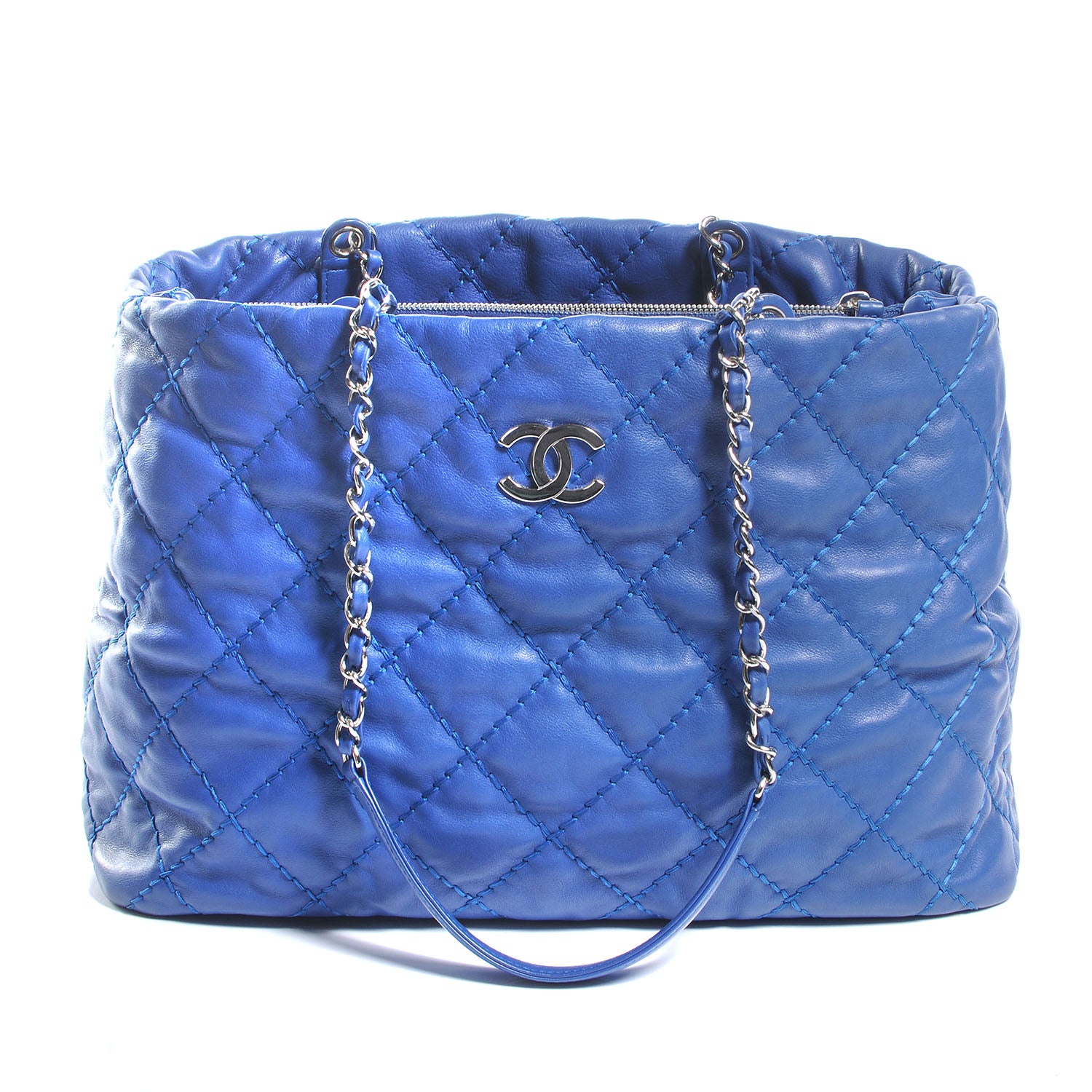 Chanel Calfskin Love Me Tender Tote Blue 1 of 7