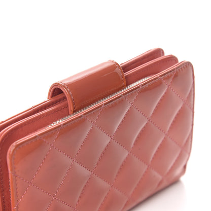 Chanel Patent Quilted Brilliant Zipped Pocket Wallet Pink 9 of 10