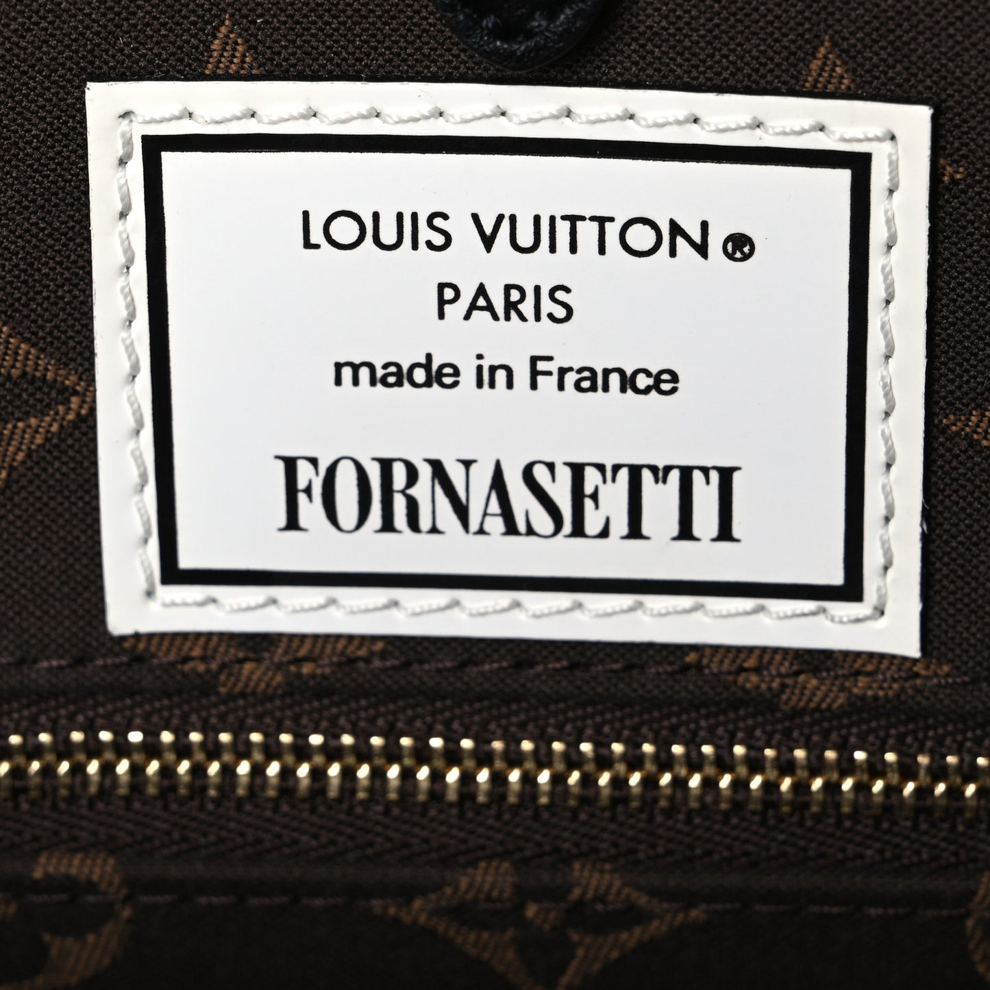 X FORNASETTI Calfskin Architettura Onthego MM Black White