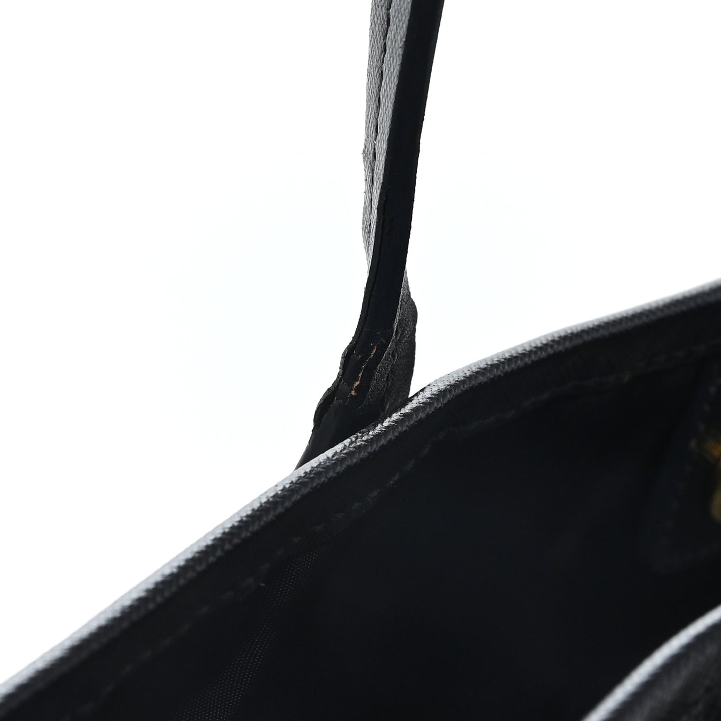Tessuto Nylon Saffiano Shopping Tote Black
