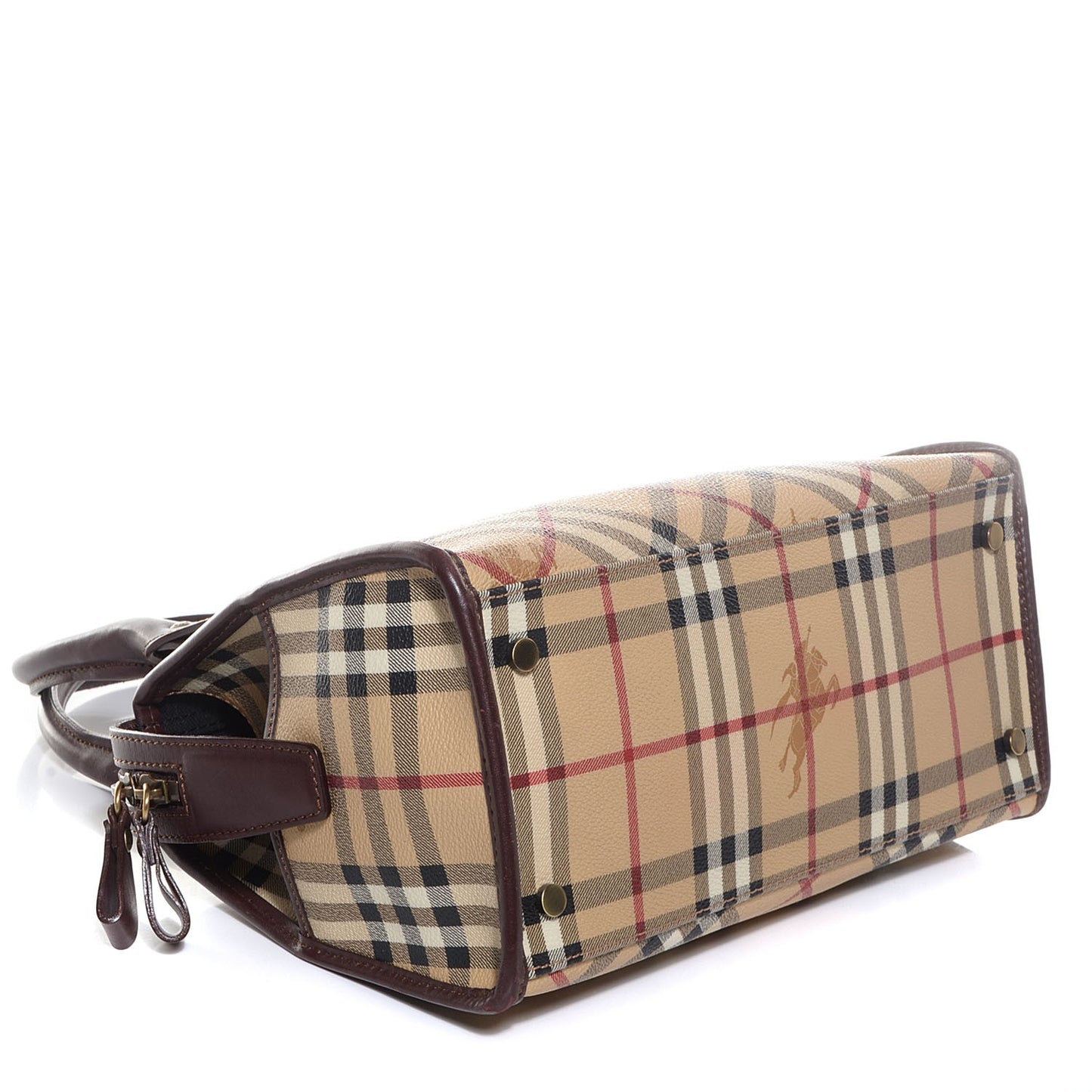 Haymarket Check Satchel Chocolate