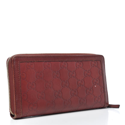 Gucci Guccissima Sukey Zip Around Wallet Red 3 of 6