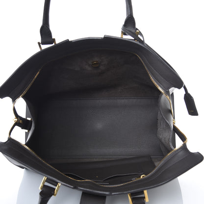 Saint Laurent Calfskin Medium Monogram Cabas Grey 5 of 13