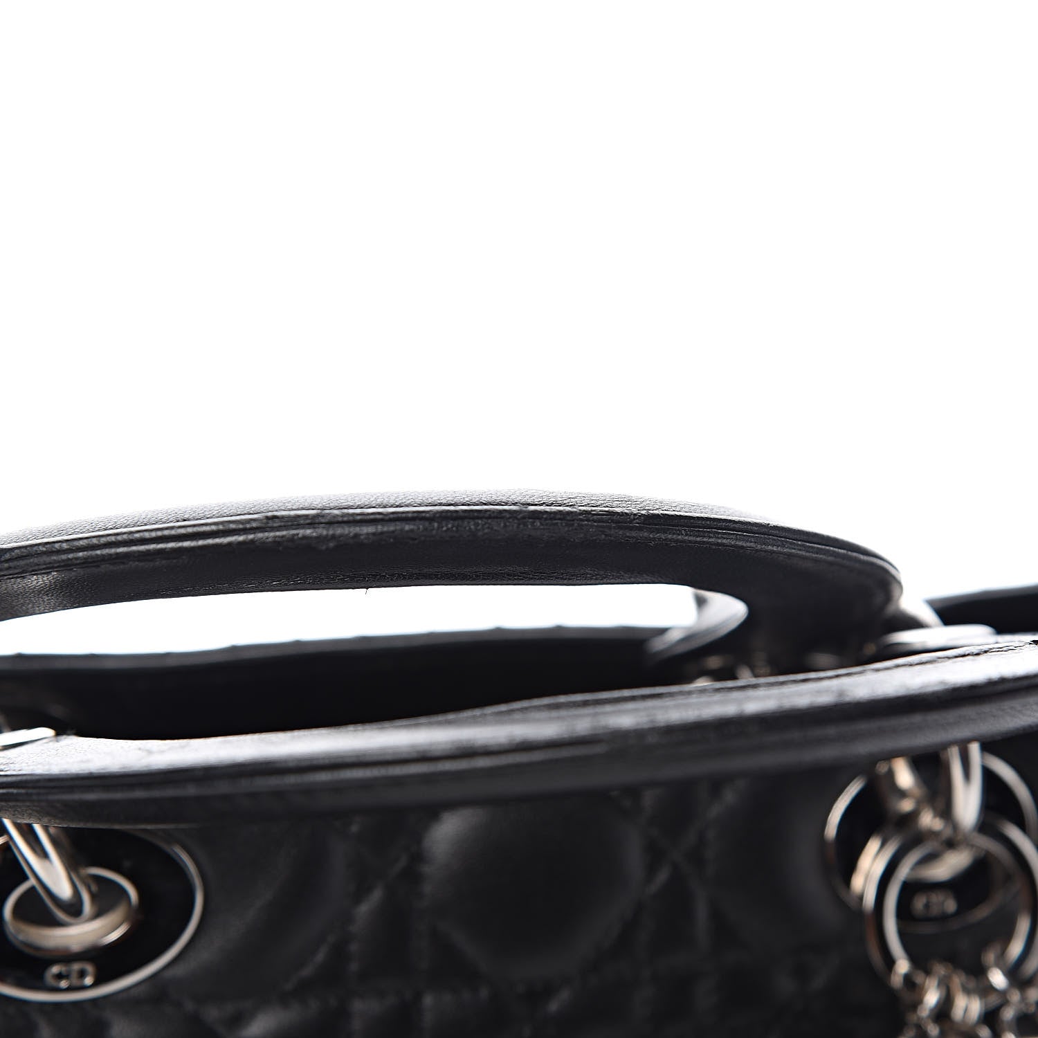 Christian Dior Lambskin Cannage Large Lady Dior Black 14 of 16
