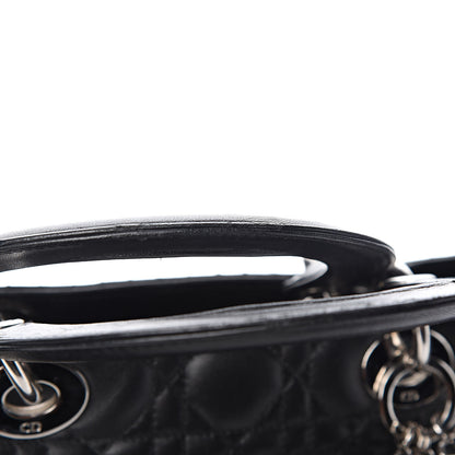 Christian Dior Lambskin Cannage Large Lady Dior Black 14 of 16