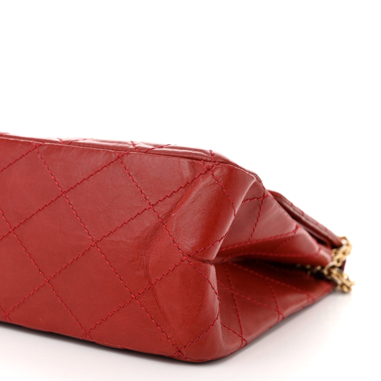 Aged Calfskin Quilted 2.55 Reissue 227 Flap Red