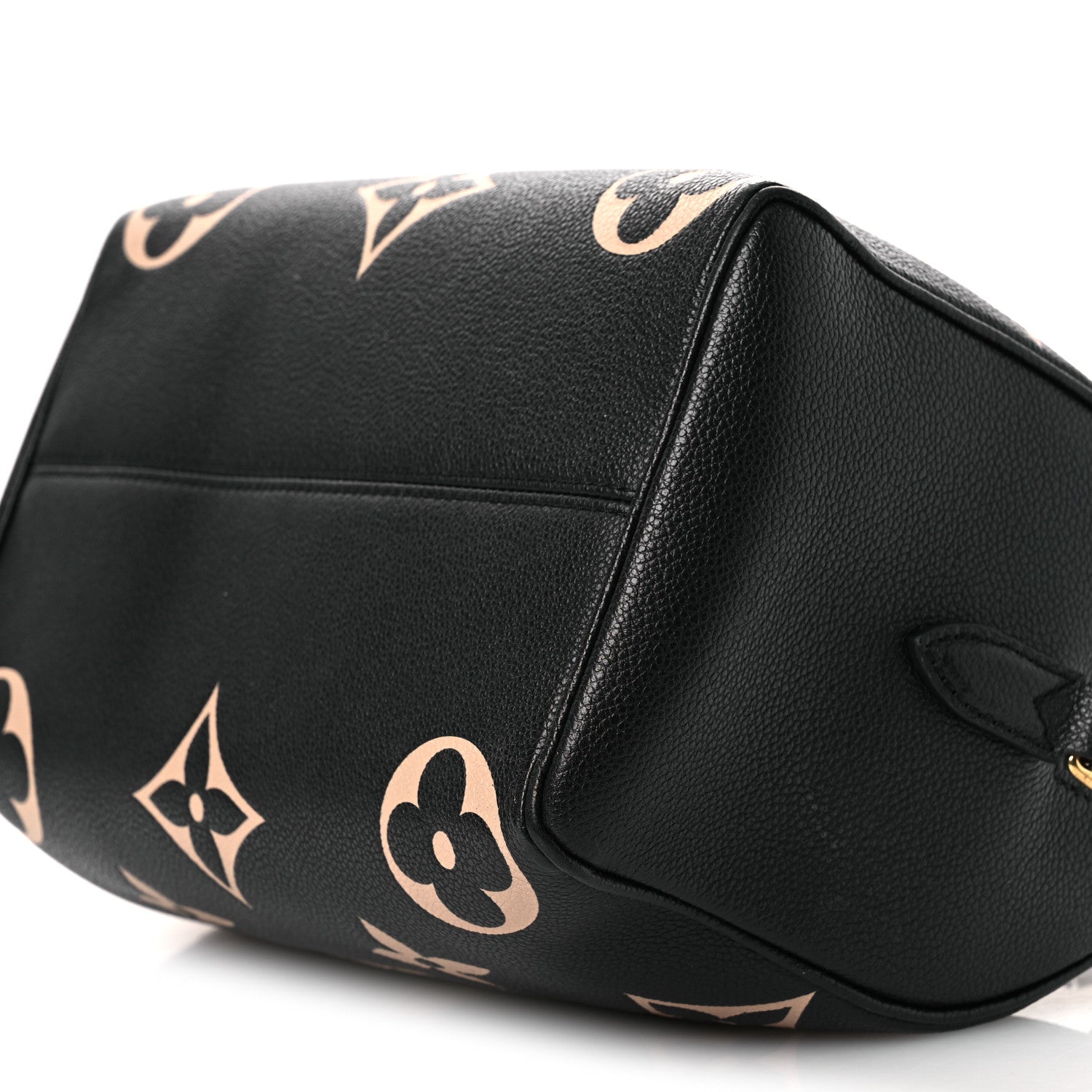Louis Vuitton Empreinte Monogram Giant Speedy Bandouliere 25 Black Beige 9 of 12