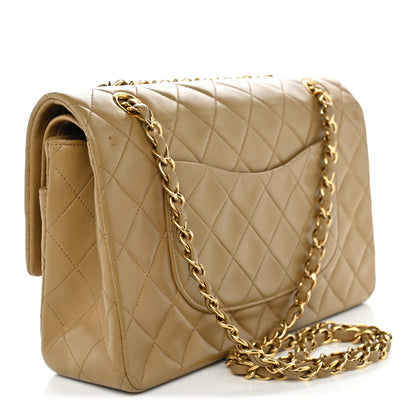 Chanel Lambskin Quilted Medium Double Flap Beige 3 of 14