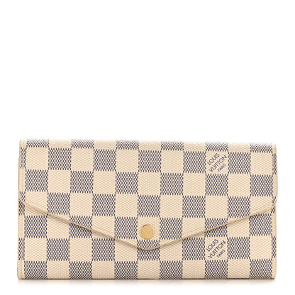 Louis Vuitton Damier Azur Sarah Wallet NM 1 of 8