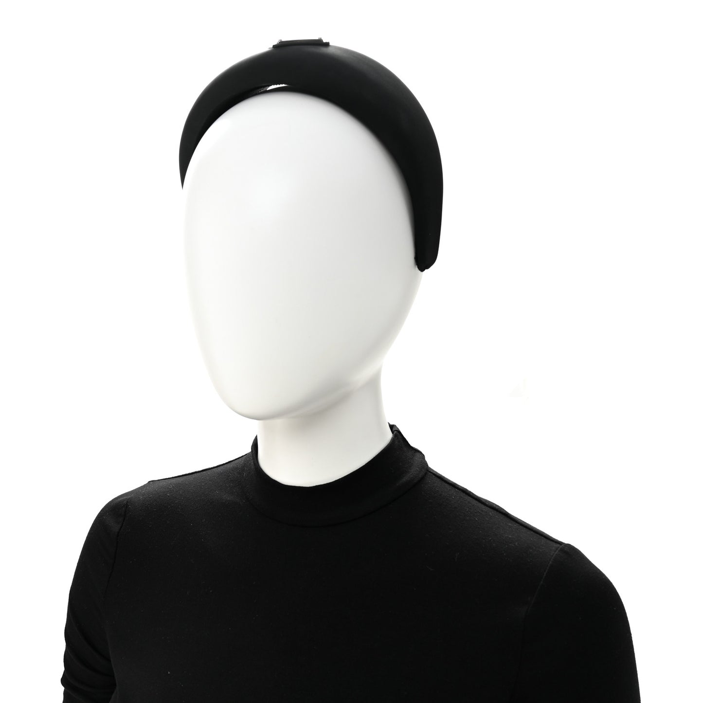 Re-Nylon Metal Triangle Logo Headband Black