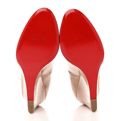 Christian Louboutin Patent Ron Ron Zeppa 80 Wedges 41 Nude 5 of 7