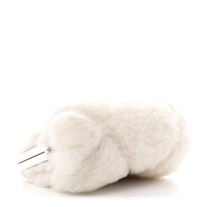 Chanel Shearling Sheepskin Lambskin Quilted Clutch With Chain White 4 of 10