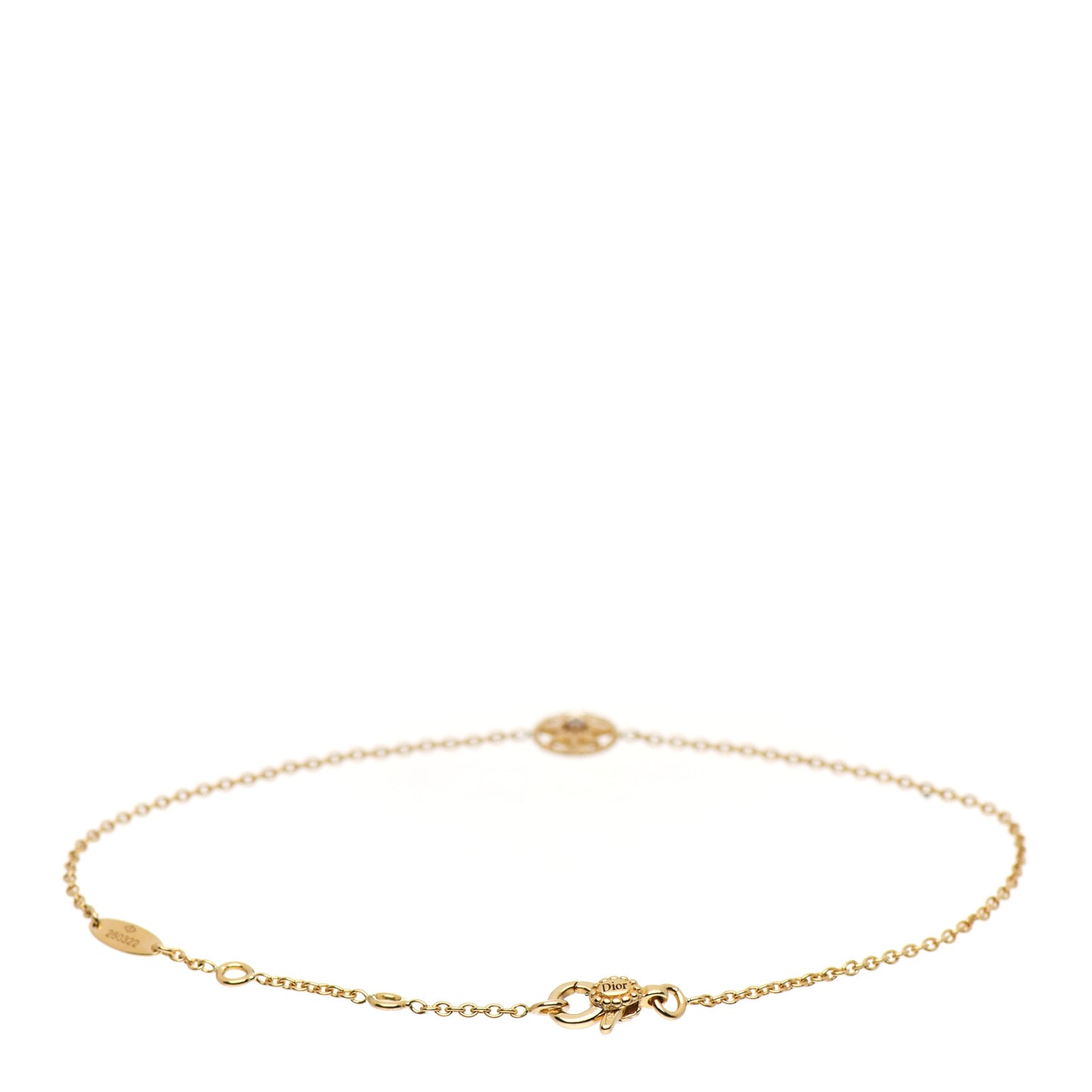 18K Yellow Gold Diamond XS Rose Des Vents Bracelet